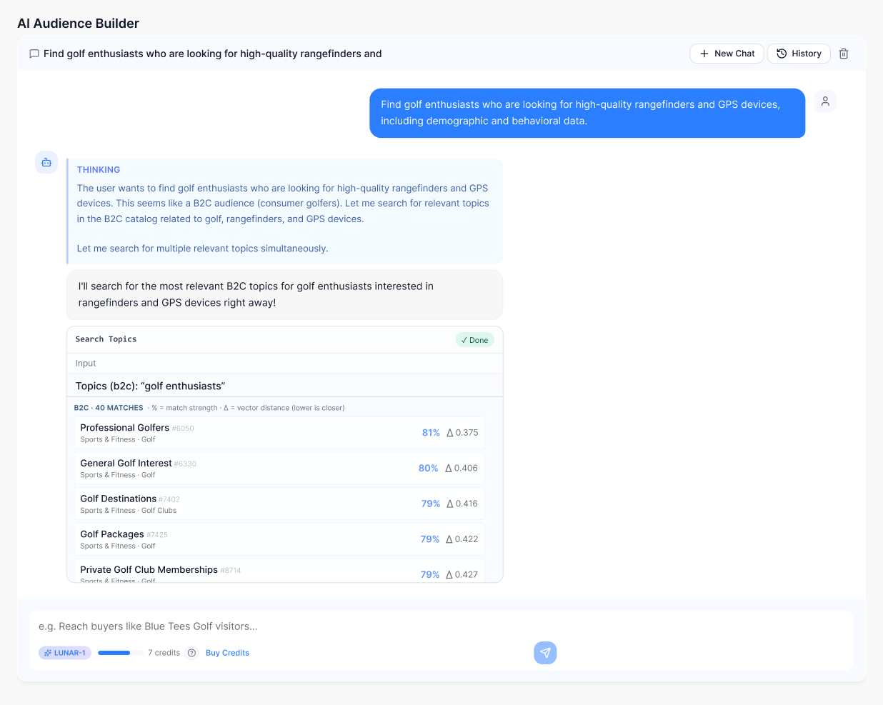 Snowe AI audience builder